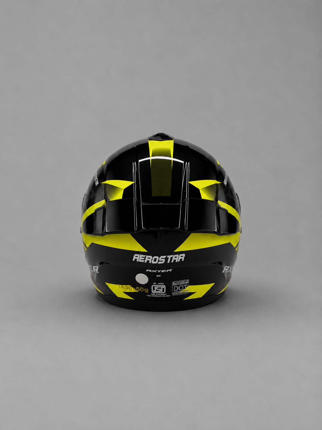 AXTER D6 - Black With Flour Yellow | Dual Visor Aerostar Helmet