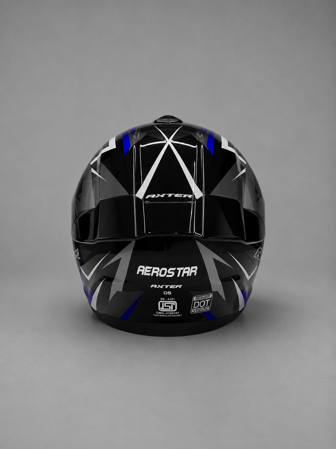 AXTER D3 - Black With Blue | Dual Visor Aerostar Helmet