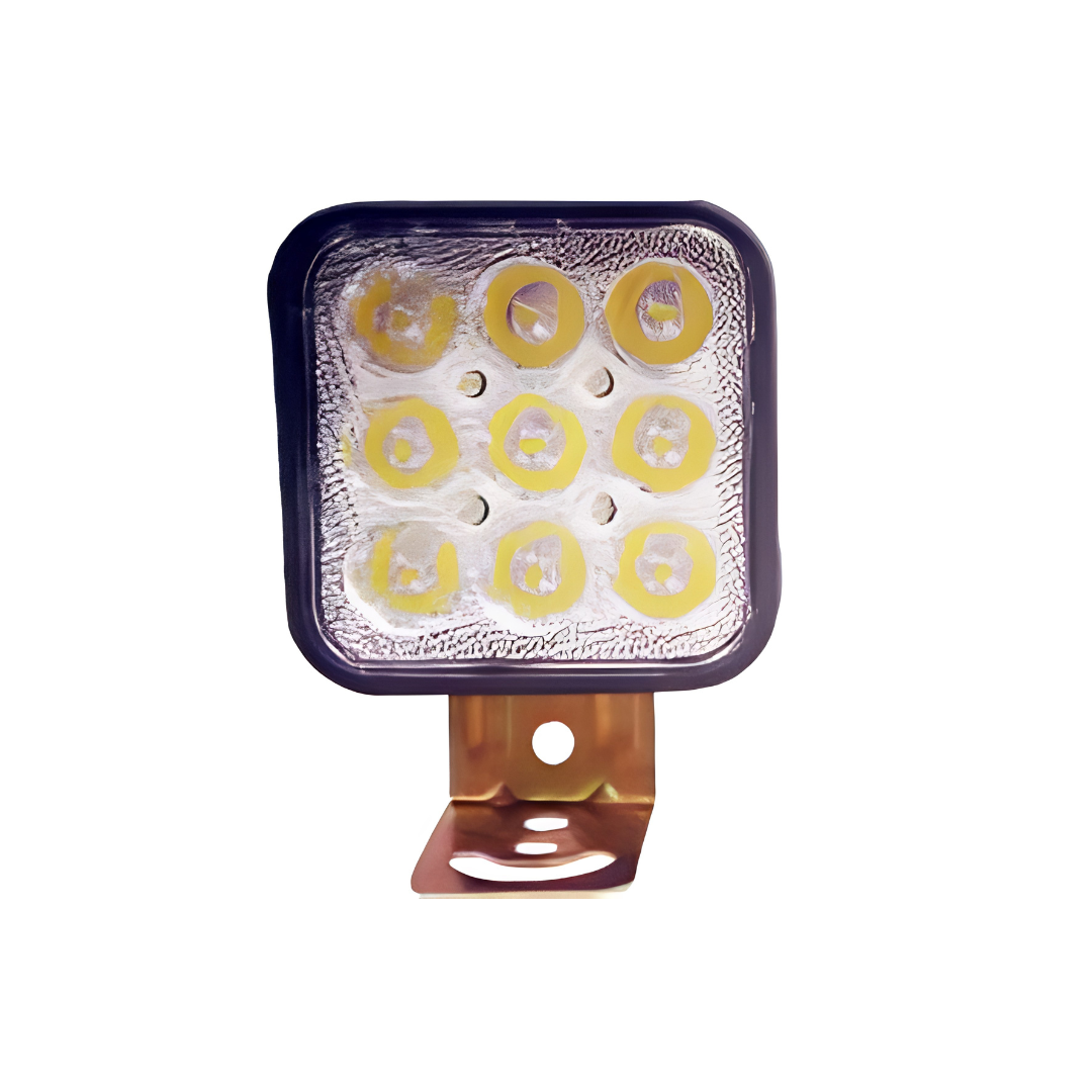 Super Fog Lamp 9 LED 12V Mini Square White Light for Bikes (Set of 2)