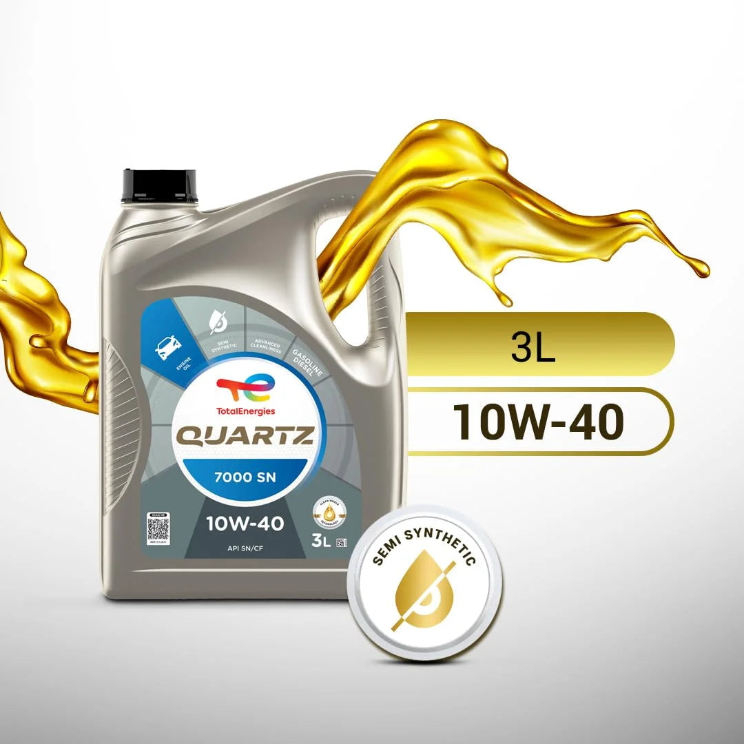 Quartz 7000 SN 10W-40 | Semi-Synthetic Engine Oil for Cars
