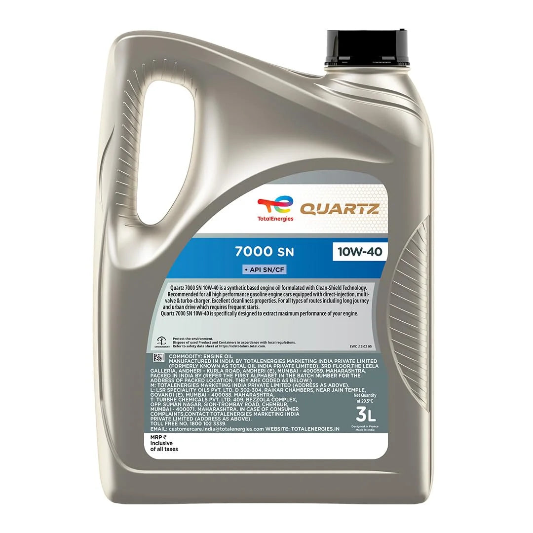Quartz 7000 SN 10W-40 | Semi-Synthetic Engine Oil for Cars