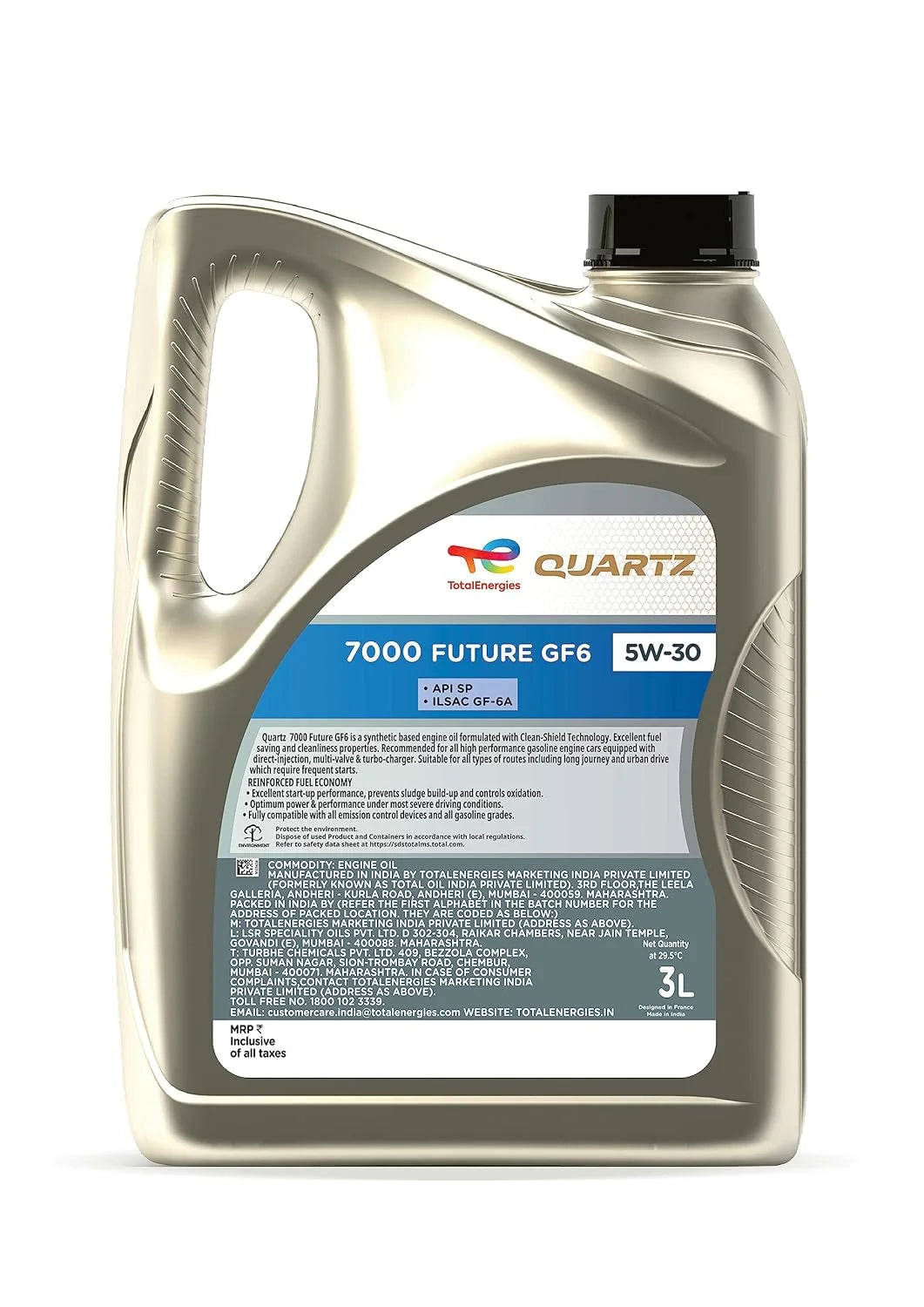 Quartz 7000 Future GF6 5W-30 | Synthetic Based Engine Oil for Cars (3L)