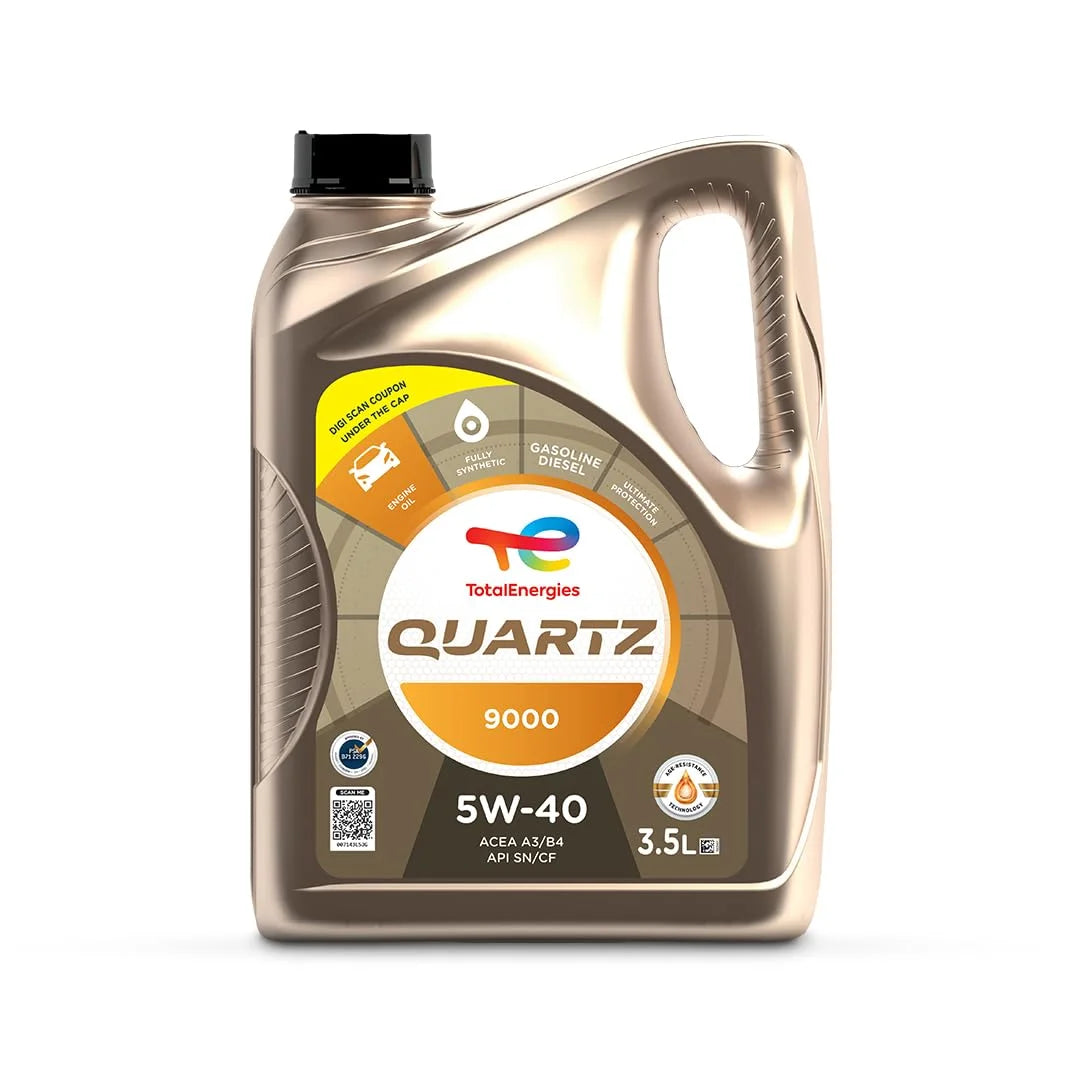 Quartz 9000 5W-40 Fully Synthetic Engine Oil for Cars (3.5L)