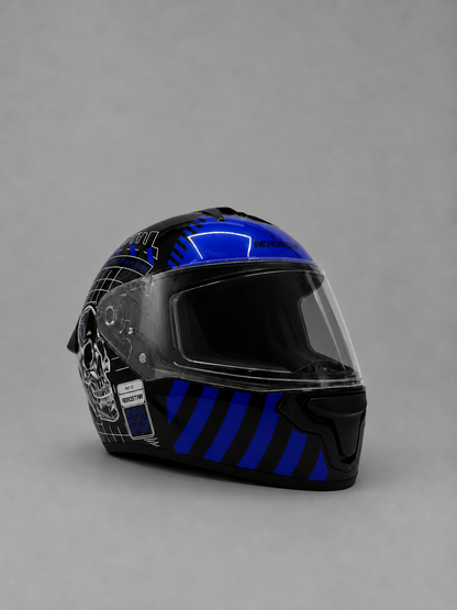 AXTER D5 - Black With Blue | Dual Visor Aerostar Helmet