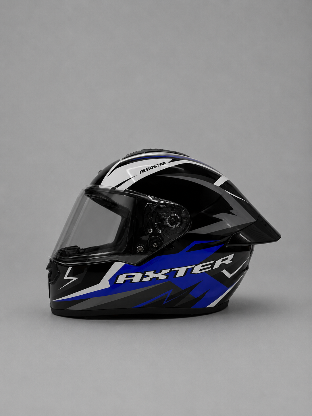 AXTER D5 - Black With Blue | Dual Visor Aerostar Helmet
