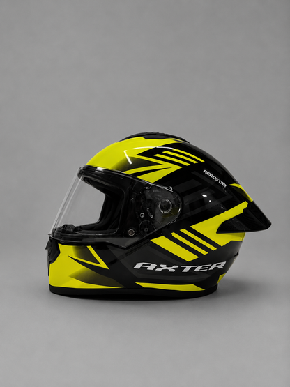 AXTER D6 - Black With Flour Yellow | Dual Visor Aerostar Helmet