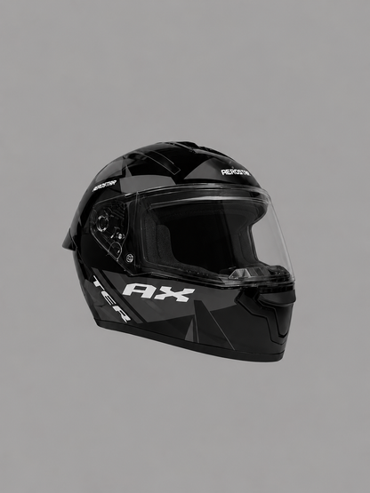 AXTER D8 - Black With Grey | Dual Visor Aerostar Helmet
