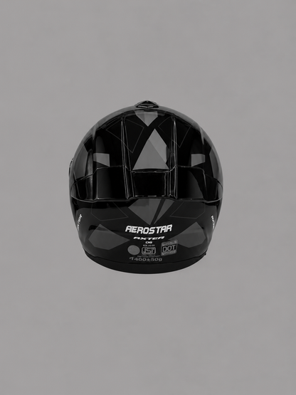 AXTER D8 - Black With Grey | Dual Visor Aerostar Helmet