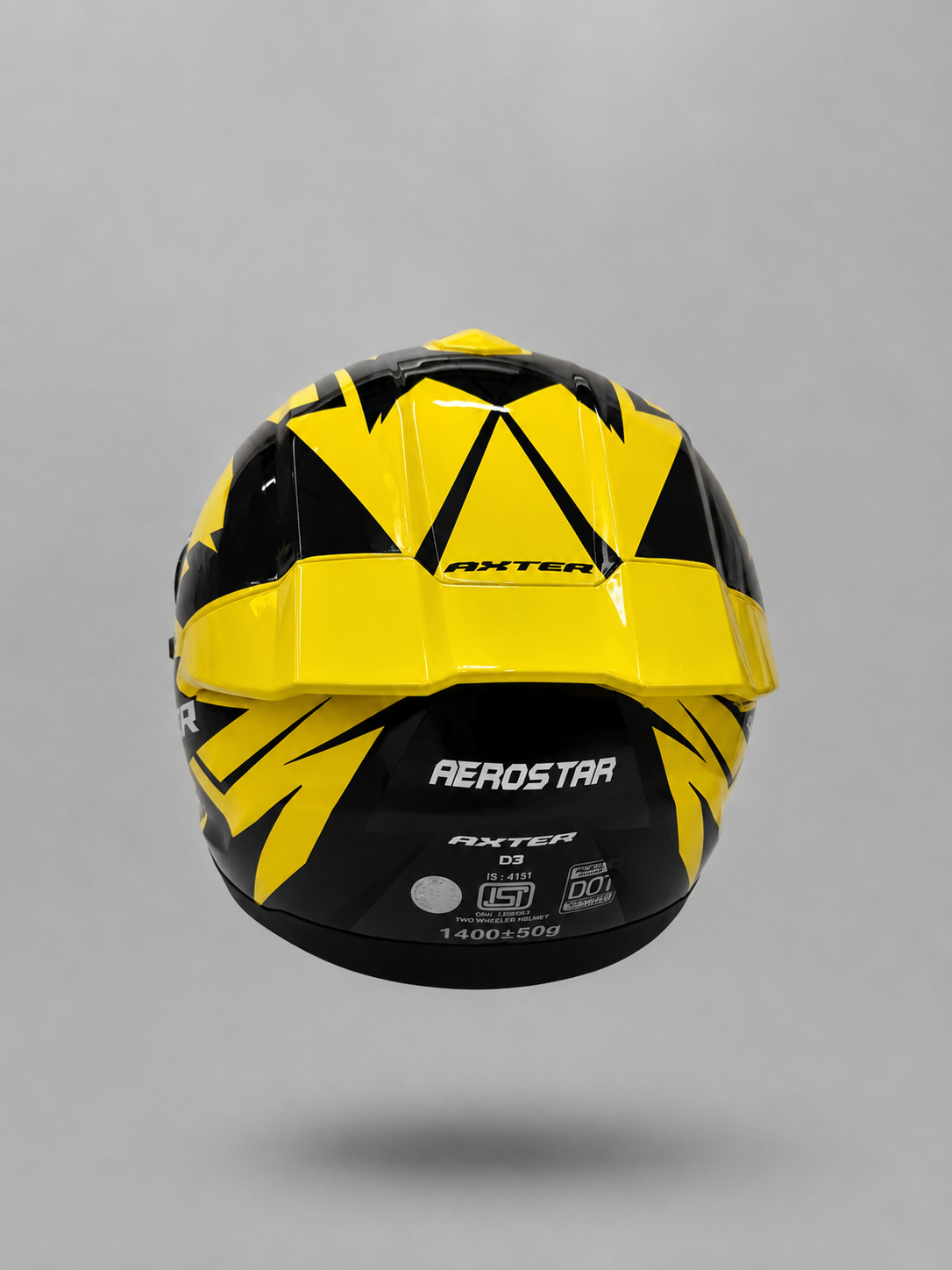 AXTER D3 - Flour Yellow With Black | Dual Visor Aerostar Helmet