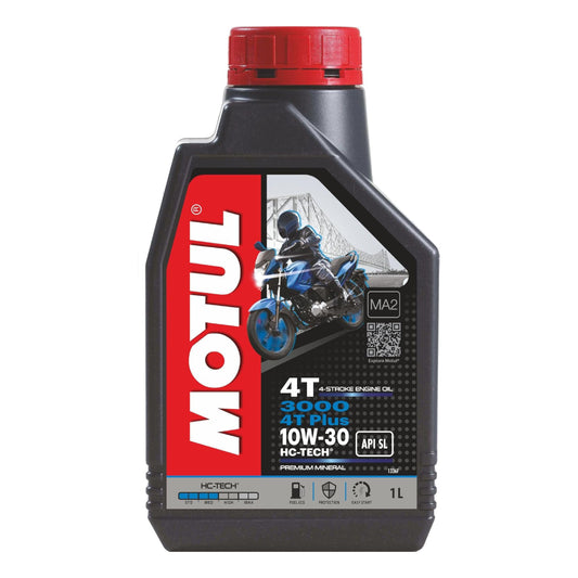 Motul 3000 10W30 | 4T Plus | Engine Oil for Bikes (1L)