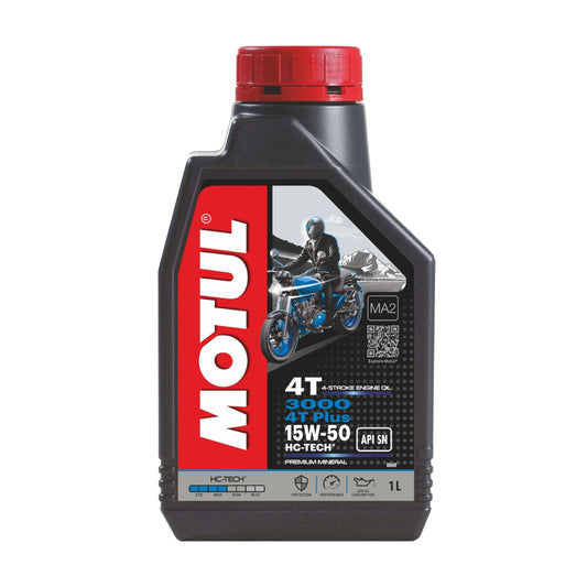 Motul 3000 15W50 | 4T Plus | Engine Oil for Bikes (1L)