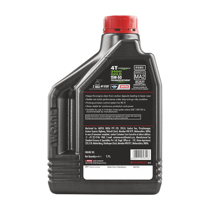 Motul 3100 15W50 | 4T Gold | Engine Oil for Bikes (1.7L)