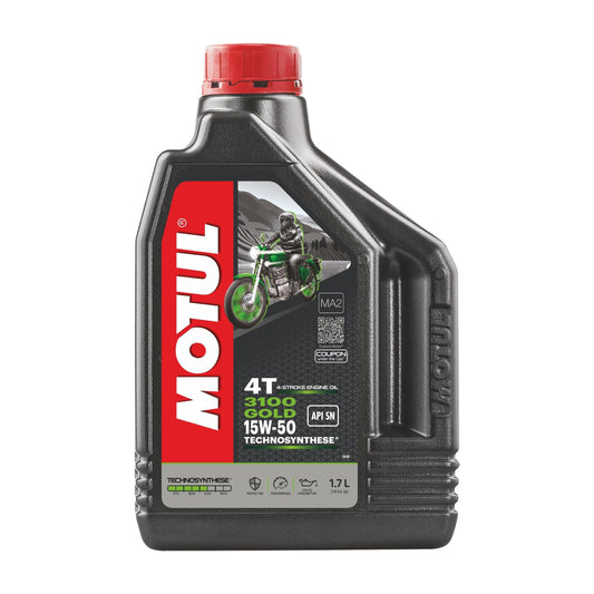 Motul 3100 15W50 | 4T Gold | Engine Oil for Bikes (1.7L)
