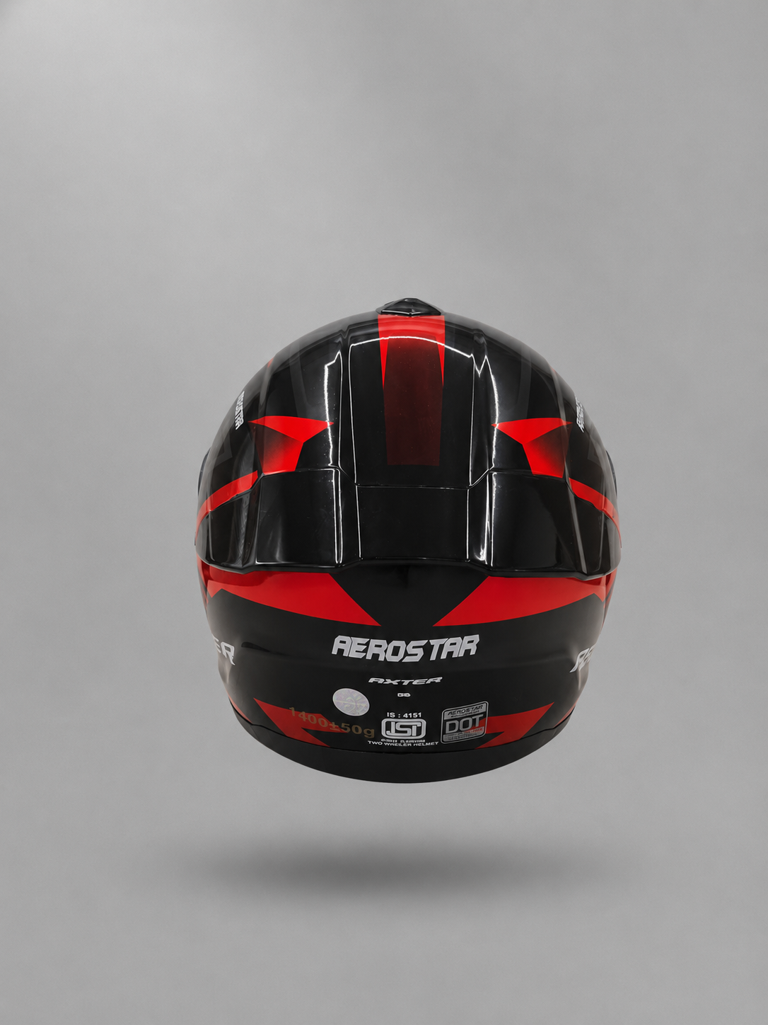 AXTER D6 - Black With Red | Dual Visor Aerostar Helmet