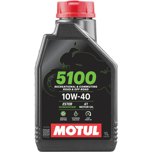 Motul 5100 10W40 | 4T Technosynthese - Semi Synthetic | Engine Oil for Bikes (800L)