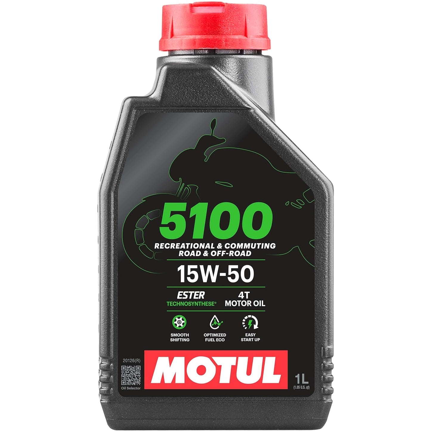 Motul 5100 15W50 | 4T Technosynthese - Semi Synthetic | Engine Oil for Bikes (1L)