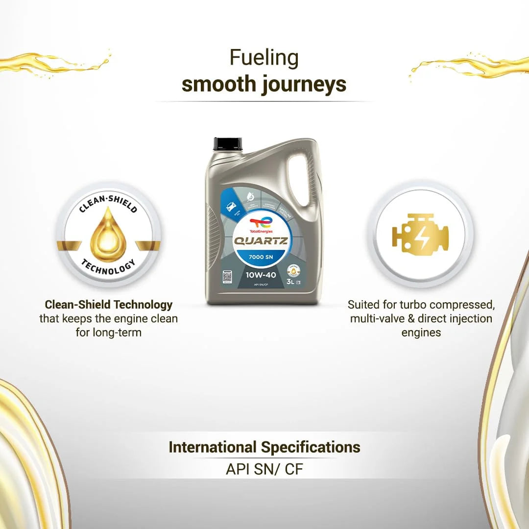Quartz 7000 SN 10W-40 |  Semi-Synthetic Engine Oil for Cars