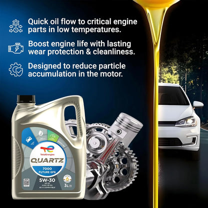 Quartz 7000 Future GF6 5W-30 | Synthetic Based Engine Oil for Cars (3L)