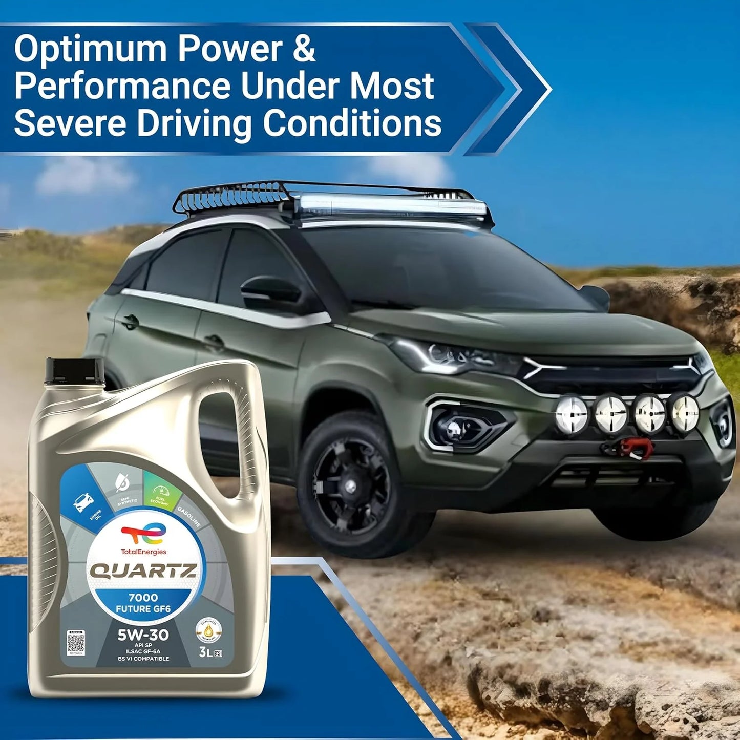 Quartz 7000 Future GF6 5W-30 | Synthetic Based Engine Oil for Cars (3L)