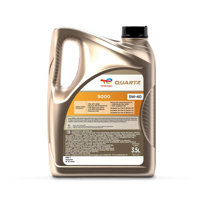 Quartz 9000 5W-40 Fully Synthetic Engine Oil for Cars (3.5L)